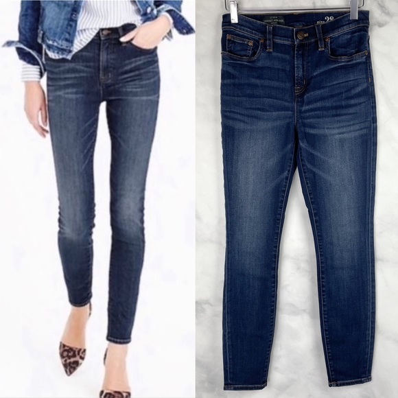 J. Crew "Lookout" 10" High-Rise Skinny Jegging Jeans Lyocell Blend Stretchy 28